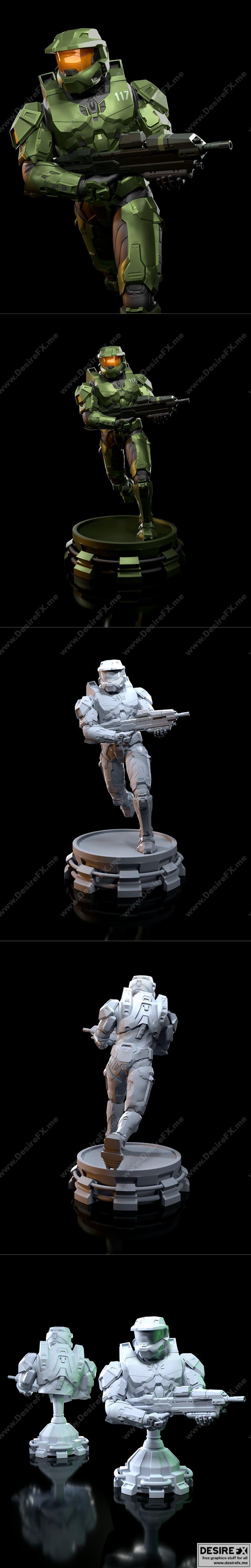 光环战士 3D打印模型|Master Chief – 3D Print Model STL