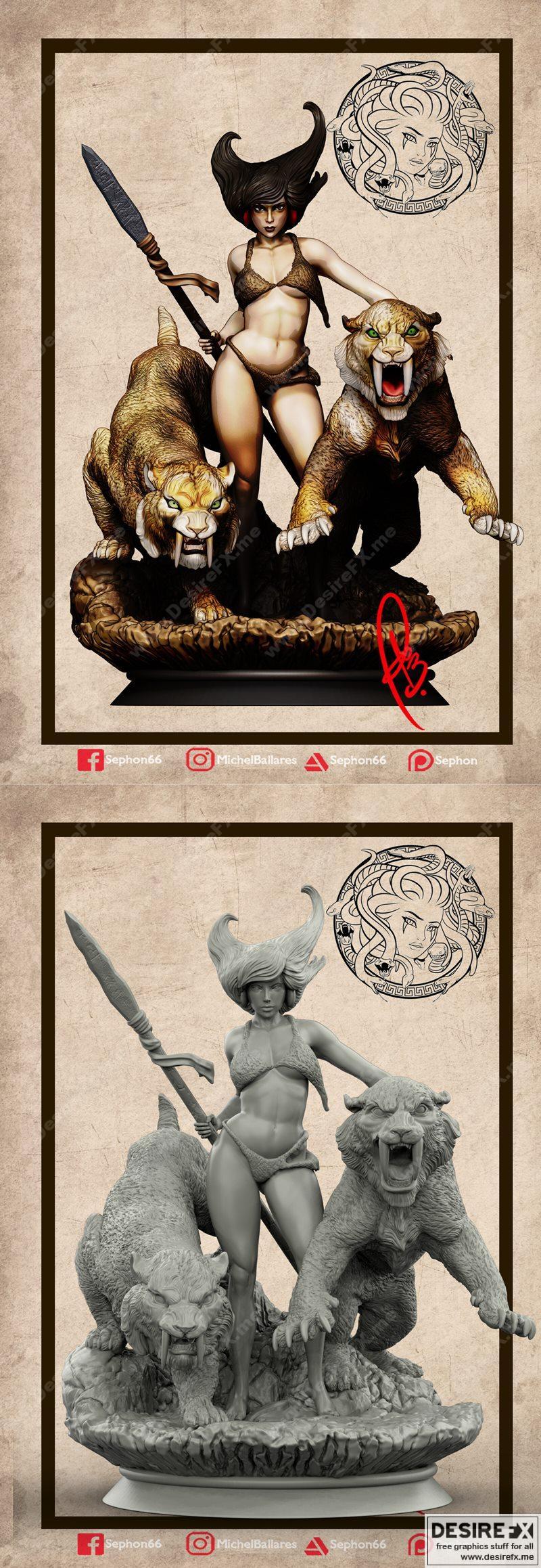 猎手女 – 3D打印模型|Huntress – 3D Print Model STL