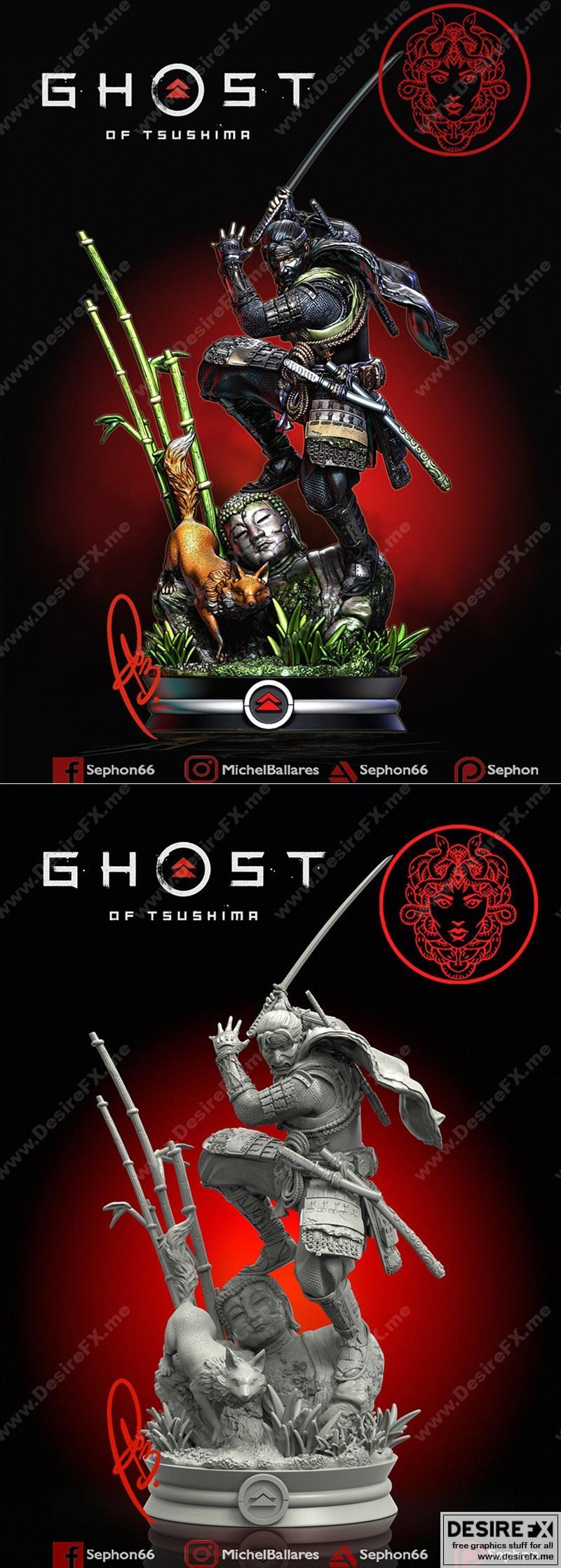 《鬼泣：村上真纪 3D打印模型》|Ghost of Tsushima Jin Sakai – 3D Print Model STL