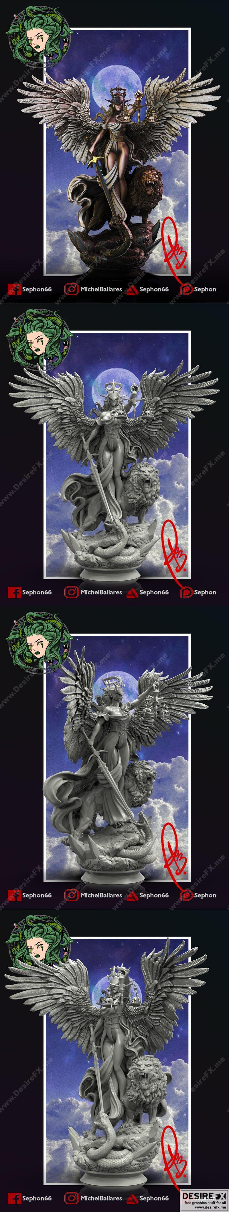 正义女神 3D打印模型|Lady Justice – 3D Print Model STL