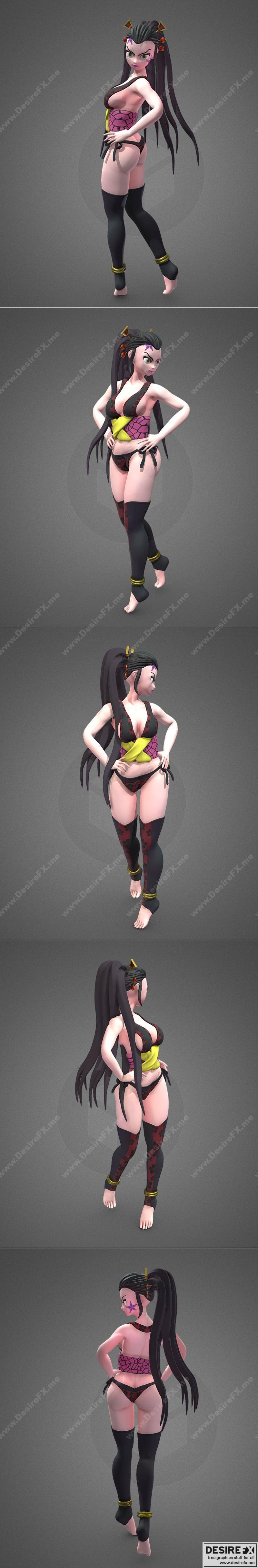 Demon Slayer 3D打印模型：Daki角色立体模型|Daki – Demon Slayer – 3D Print Model STL