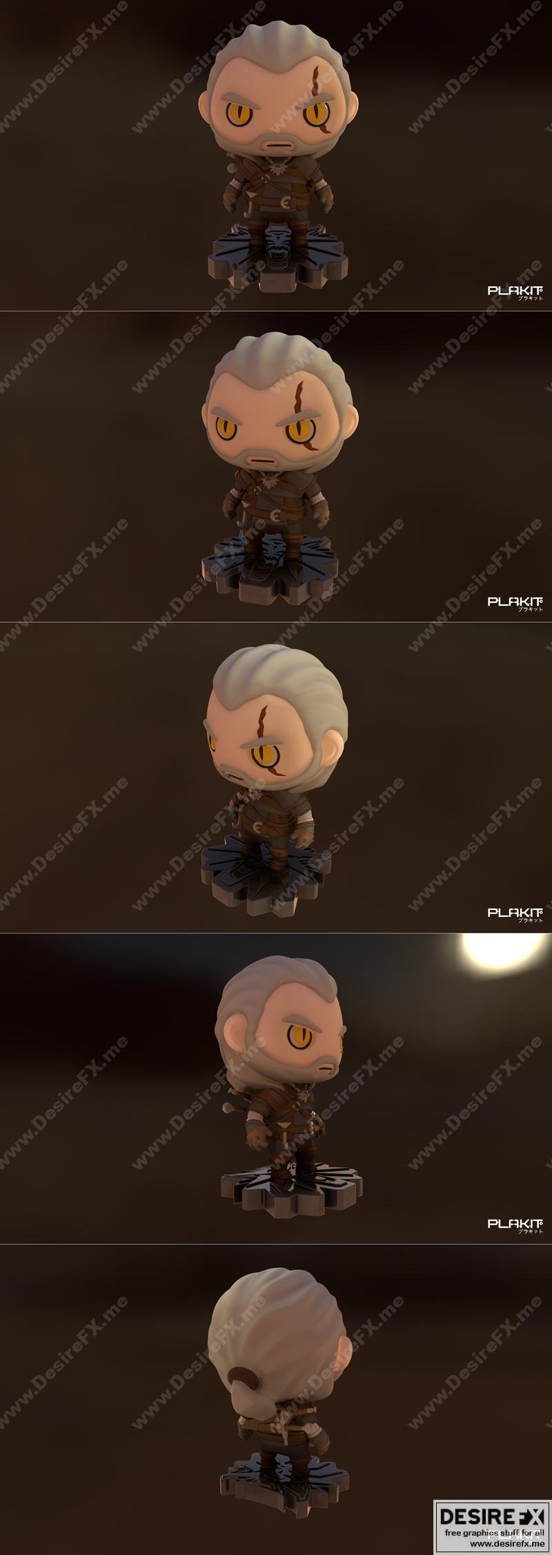 PlaKit - 《巫师》杰尔特·德·瑞夫 3D打印模型|PlaKit – The Witcher – Geralt de Riv – 3D Print Model STL
