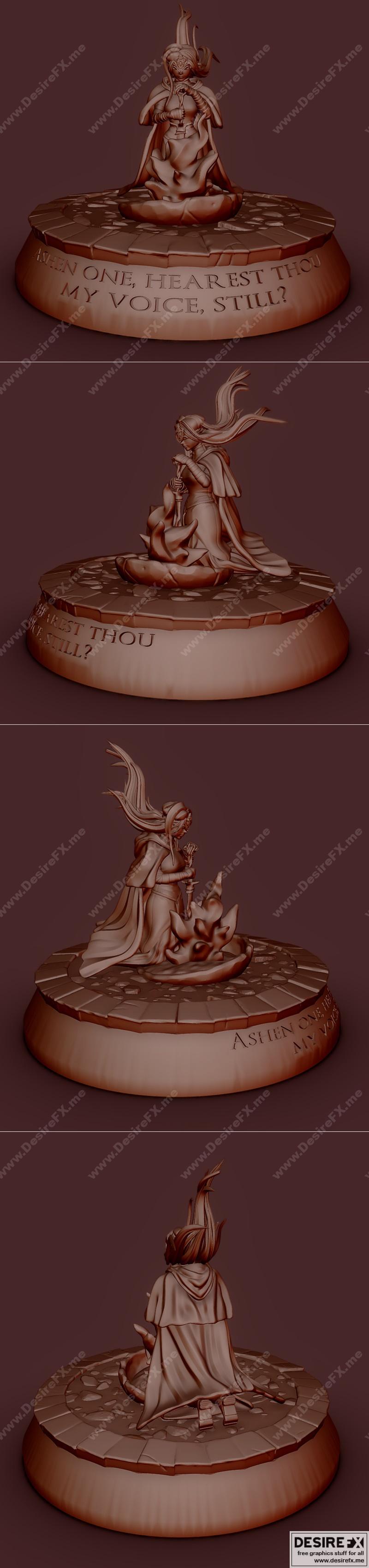 黑暗之魂3 火之守护者 3D打印模型|Dark Souls 3 Fire Keeper – 3D Print Model STL
