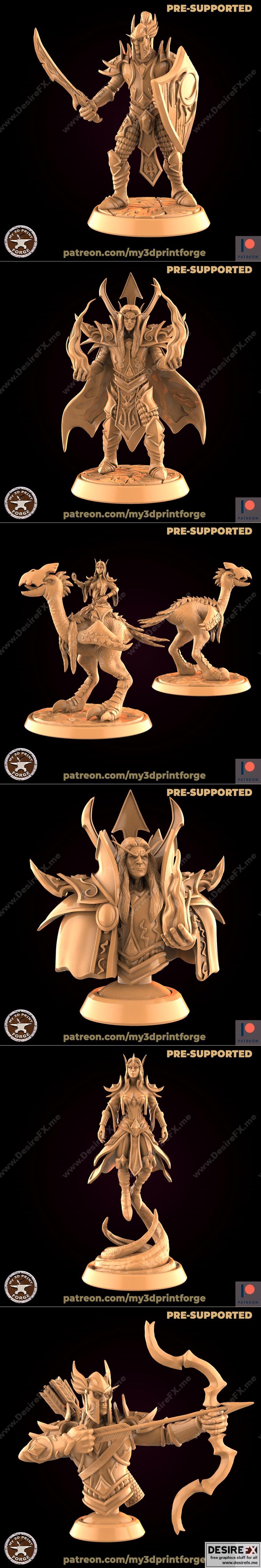 My3DPrintForge - 血精灵 - 3D打印模型|My3DPrintForge – Blood Elves – 3D Print Model STL