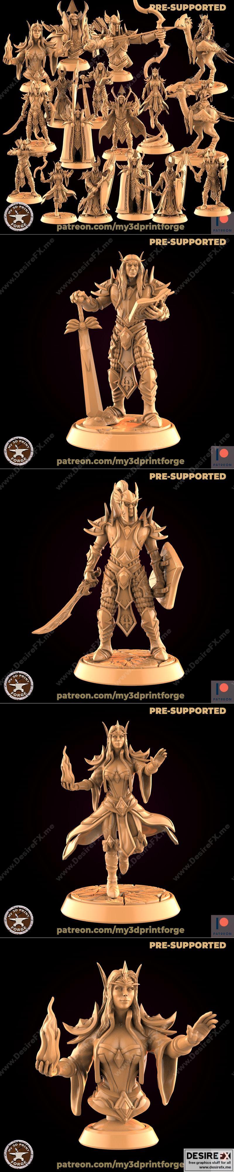 My3DPrintForge - 血精灵 - 3D打印模型|My3DPrintForge – Blood Elves – 3D Print Model STL