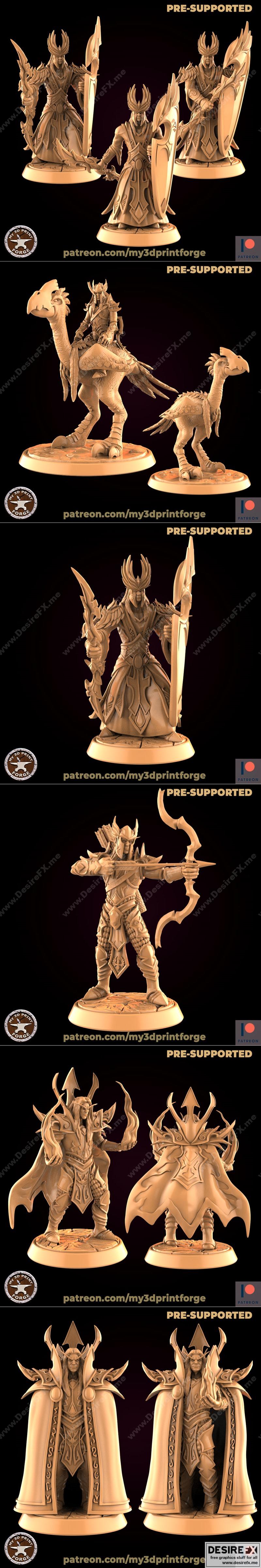 My3DPrintForge - 血精灵 - 3D打印模型|My3DPrintForge – Blood Elves – 3D Print Model STL