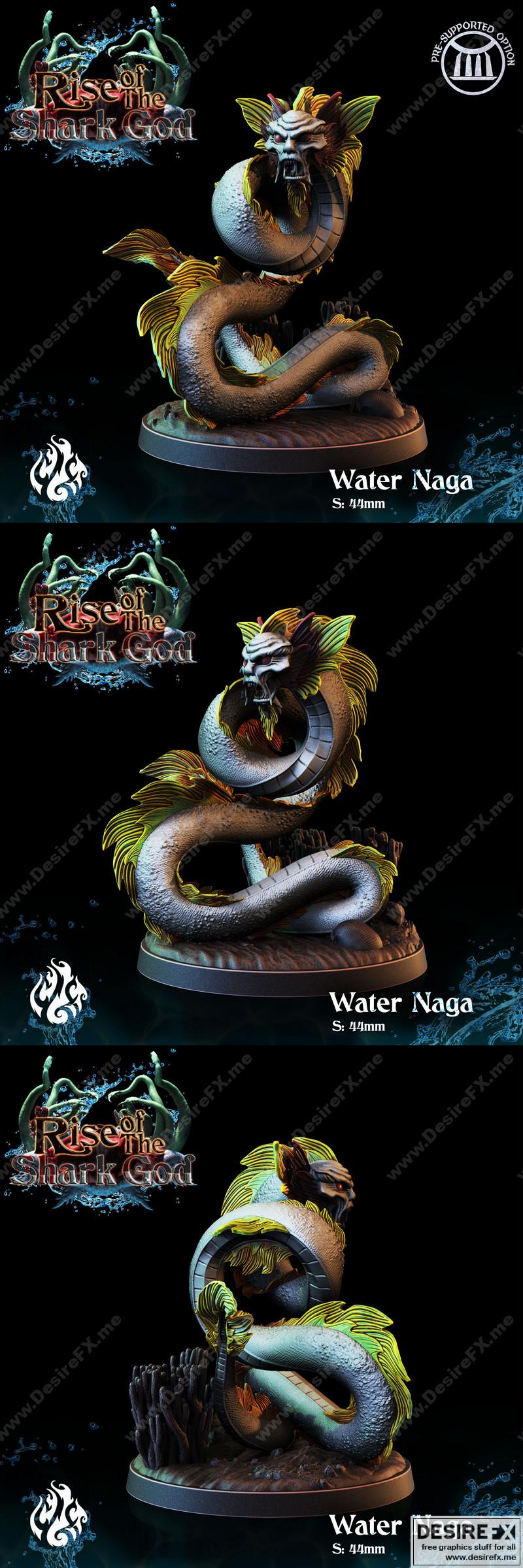 水之妖龙 – 3D打印模型|Water Naga – 3D Print Model STL