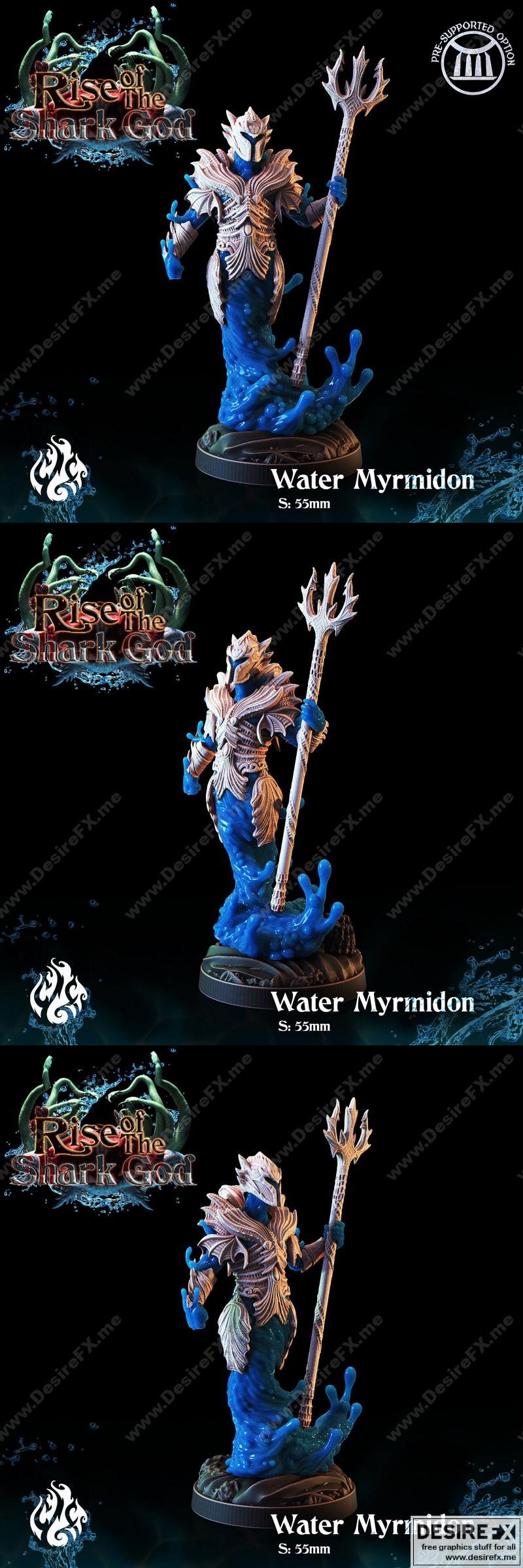 水之勇者——3D打印模型|Water Myrmidon – 3D Print Model STL