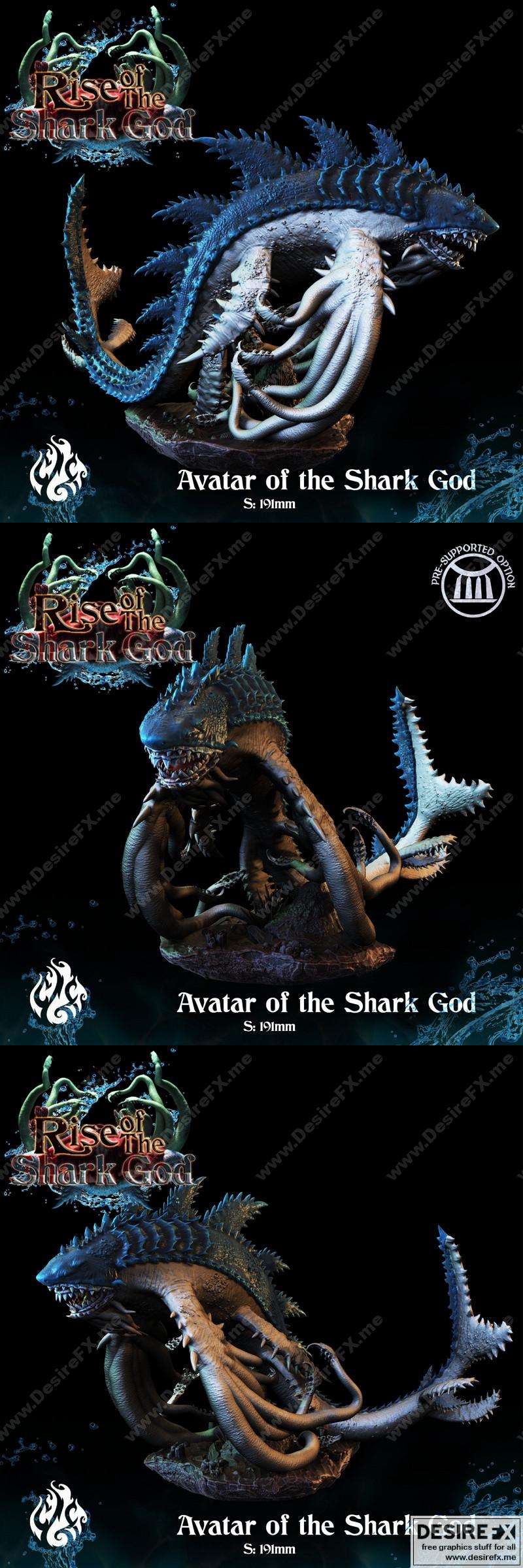 鲨神 3D打印模型|Shark God – 3D Print Model STL