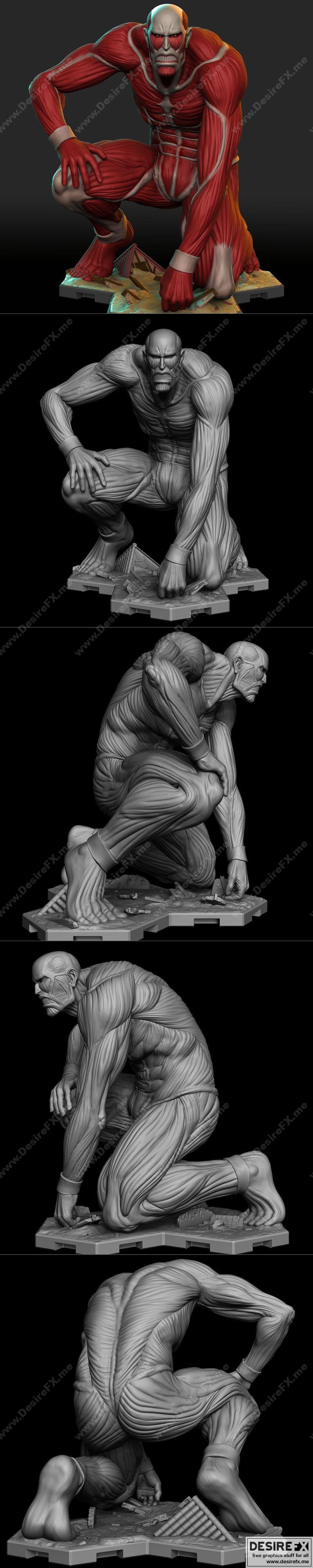 Bertholdt 巨型泰坦 V2 3D打印模型|Bertholdt colossal Titan V2 – 3D Print Model STL