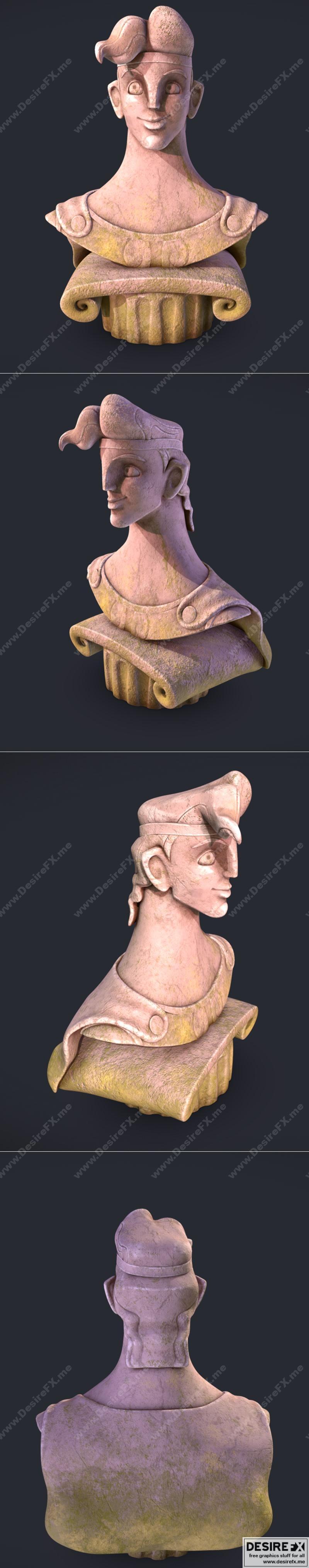 迪士尼赫尔克里士3D打印模型|Disneys Hercules Bust – 3D Print Model STL