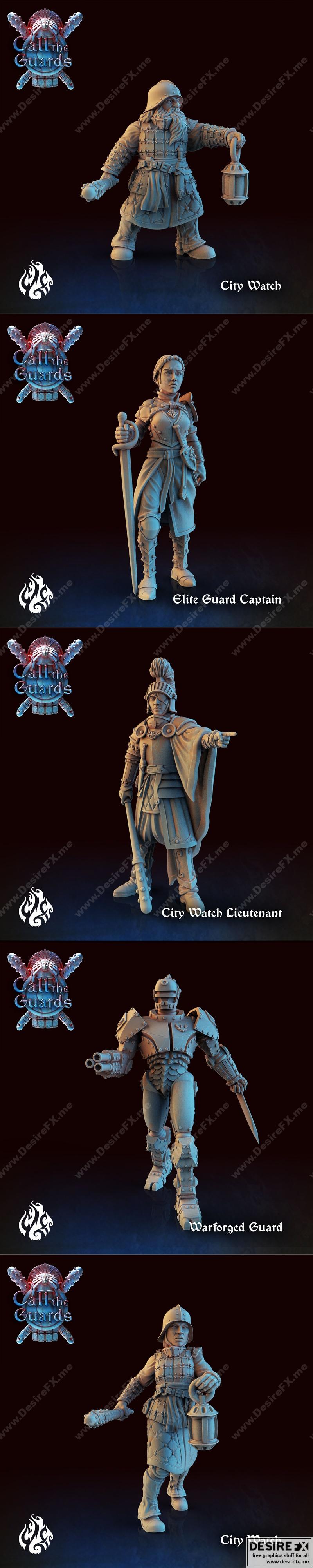 crippled god foundry 3D打印模型：《召喚守衛》角色模型|Crippled God Foundry – Call the Guards May 2021 – 3D Print Model STL