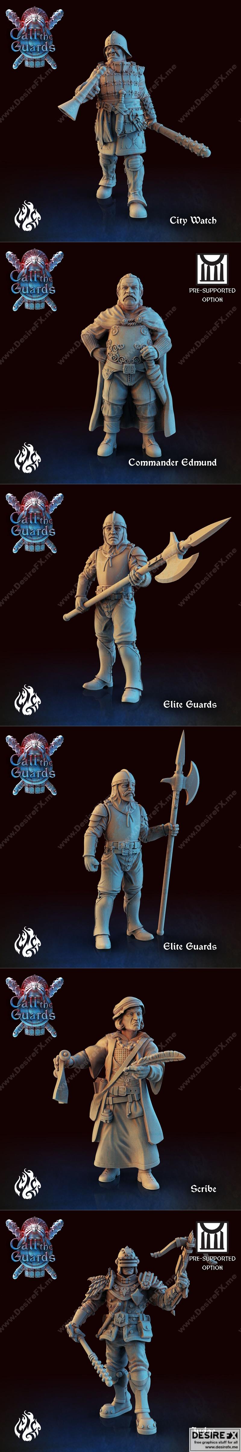 crippled god foundry 3D打印模型：《召喚守衛》角色模型|Crippled God Foundry – Call the Guards May 2021 – 3D Print Model STL