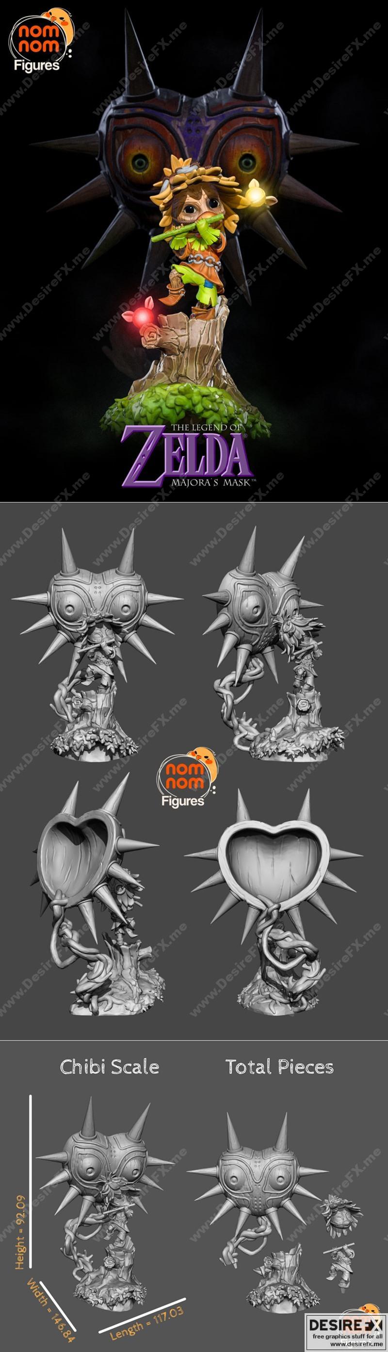 塞尔达传说 魔法之帽小怪 3D打印模型|Majoras Mask Skull kid – Zelda – 3D Print Model STL