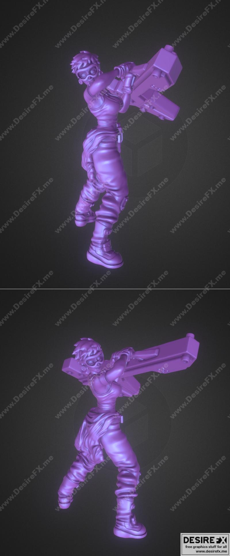 Cerci Pitcrew Girl 2 3D打印模型|Cerci Pitcrew Girl 2 – 3D Print Model STL