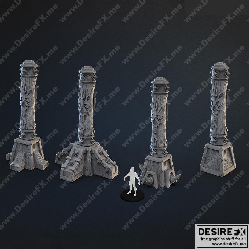 祖灵图腾——3D打印模型STL|Ancestral Totems – 3D Print Model STL