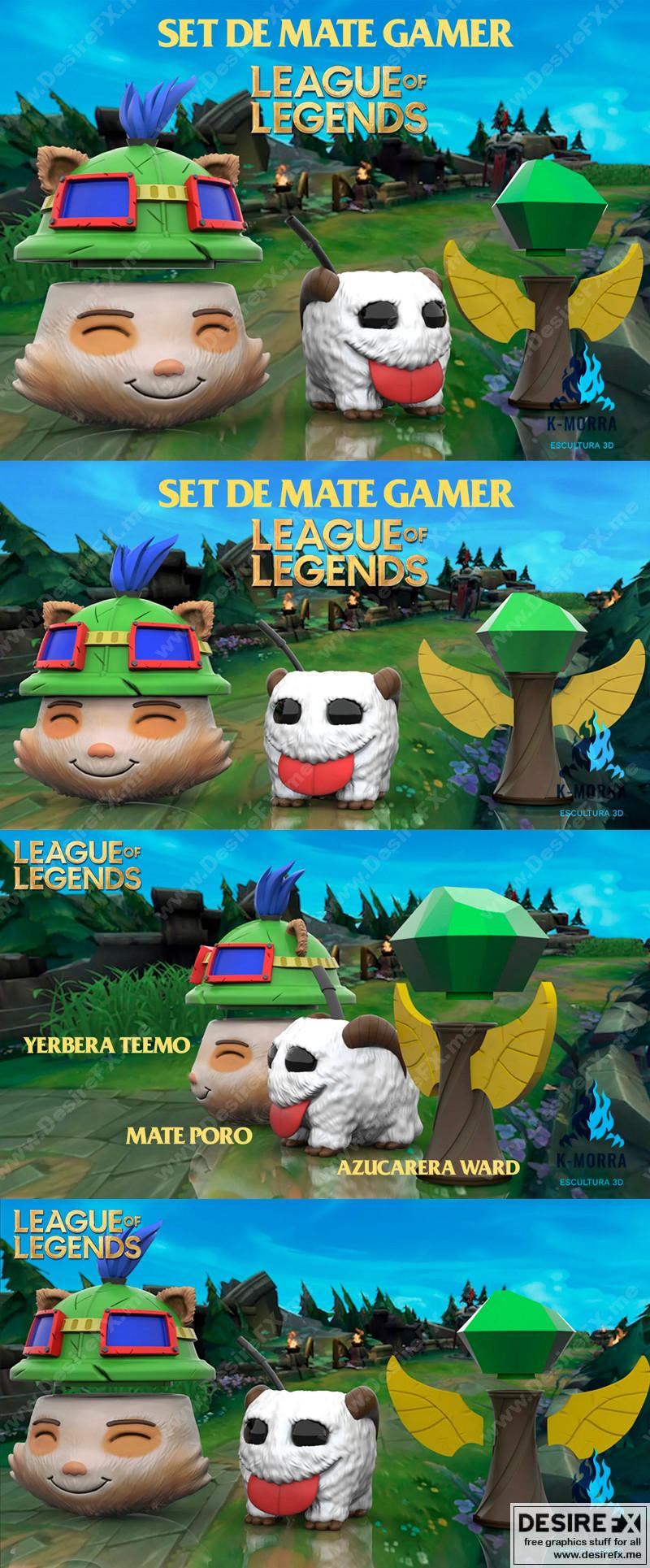 英雄联盟 - 魔法套装 - 3D打印模型|LEAGUE OF LEGENDS – LOL- MATTE SET – 3D Print Model