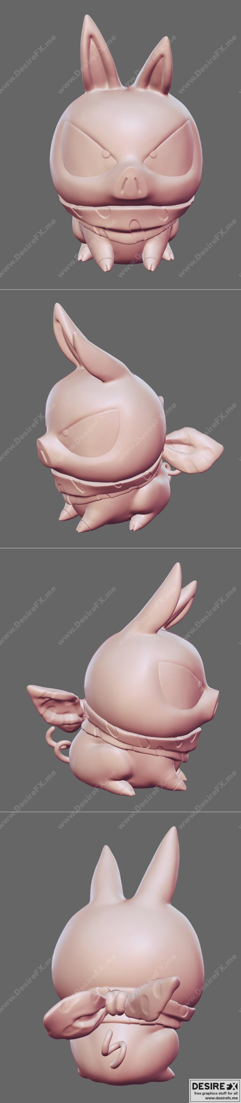 P Chan 动漫角色3D打印模型|P Chan Fan Art – 3D Print Model STL