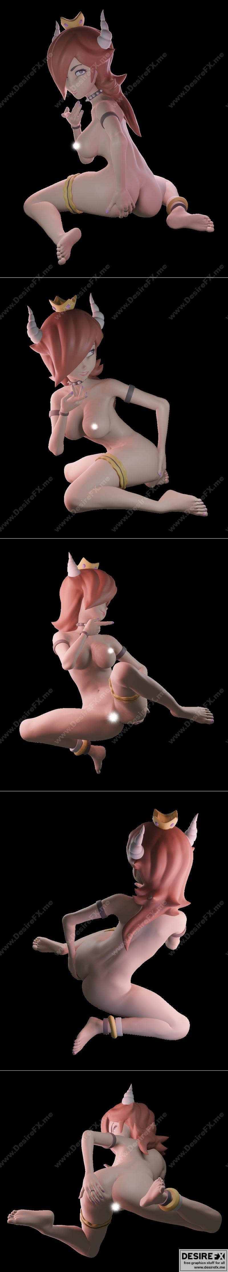 3D打印模型：碧奇公主|Naked Princess Peach – 3D Print Model STL