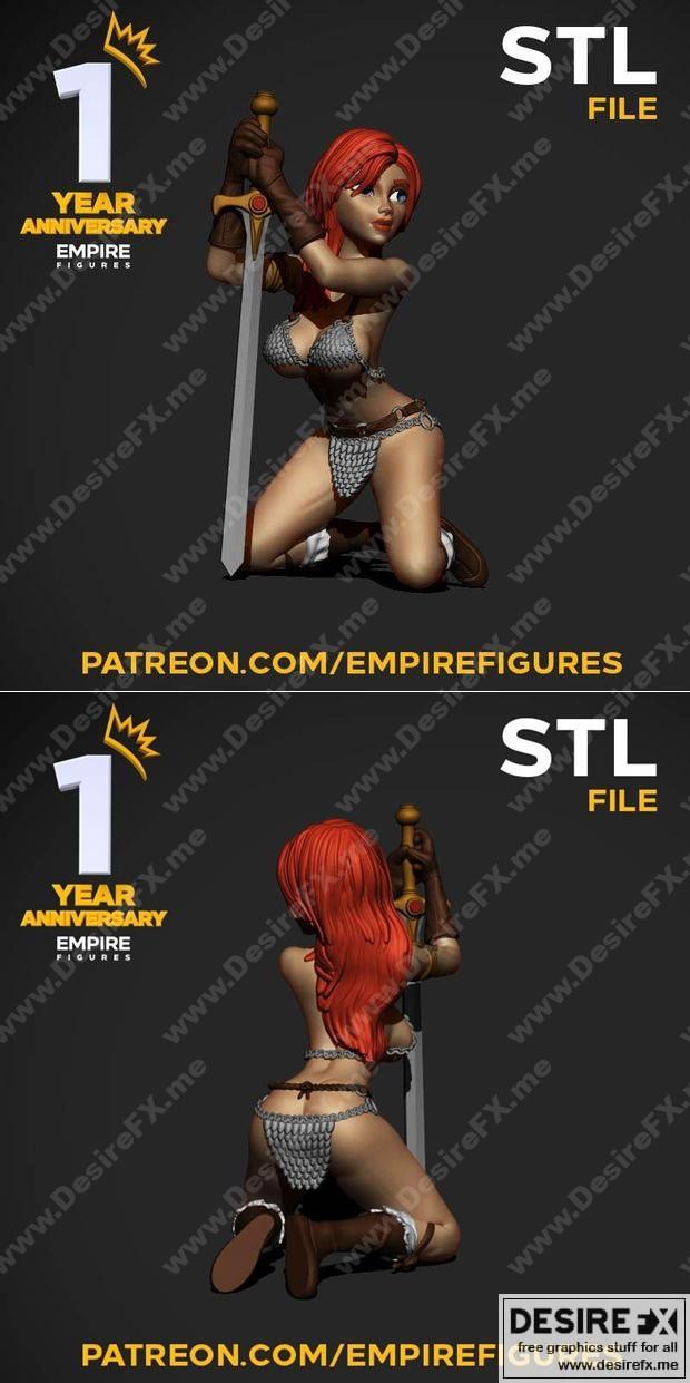 红颜战姬 3D打印模型|Red Sonja – 3D Print Model STL