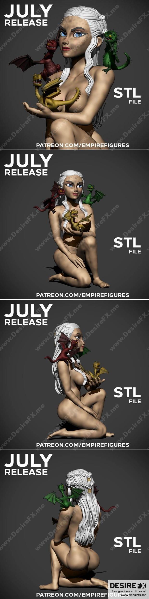 龙妈达enerys塔格利安 3D打印模型|Daenerys Targaryen – 3D Print Model STL