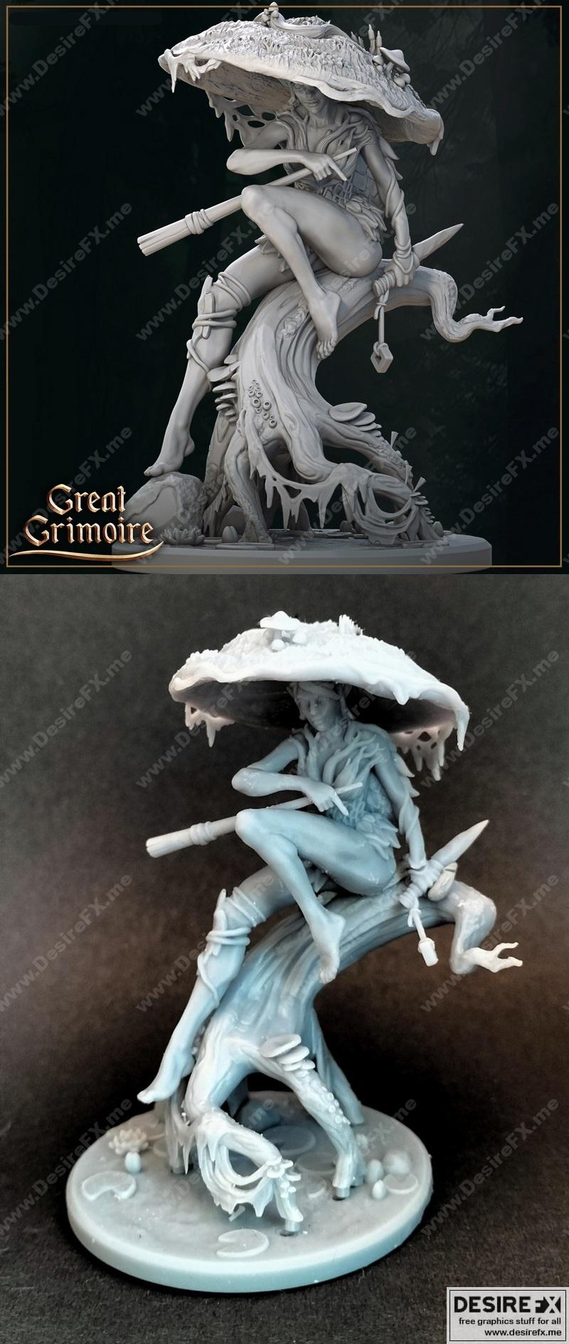 蘑菇精灵——3D打印模型|The Mushroom Nymph – 3D Print Model STL