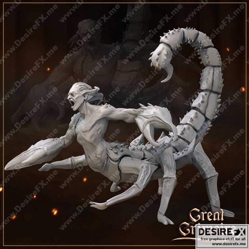蝎子王 3D打印模型|Scorpion King – 3D Print Model STL