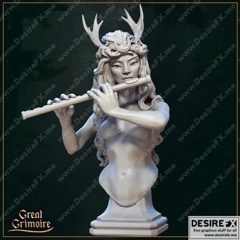 奥蕾莉亚 人马族吟游诗人 3D打印模型|Orelaia The Сentaur Bard – Bust – 3D Print Model STL