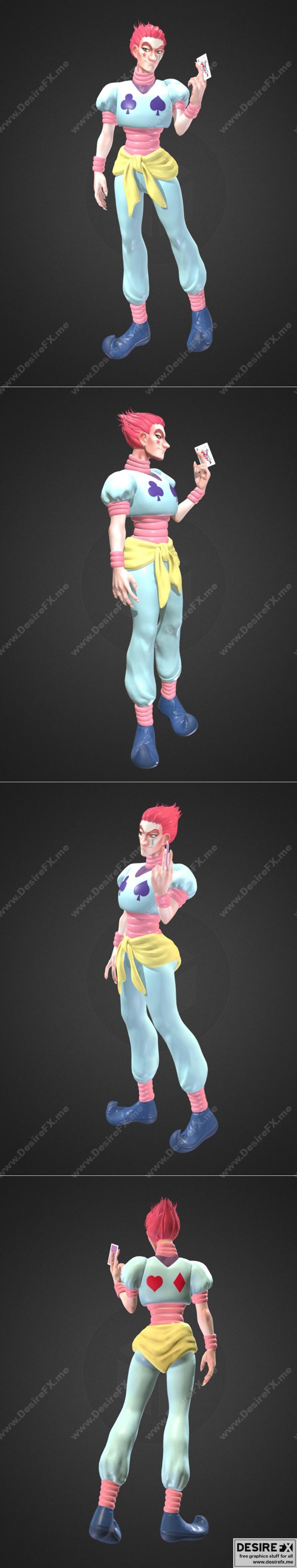 Hisoka - 3D打印模型 - 《妖精的尾巴》角色模型|Hisoka – 3D Print Model STL