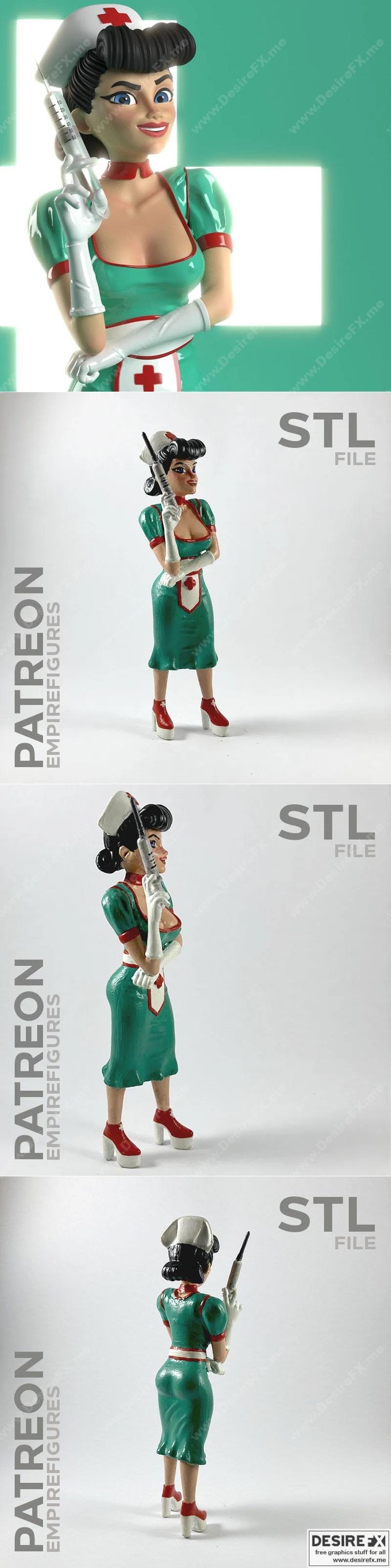 护士——帝国人物3D打印模型|Nurse – Empire Figures – 3D Print Model STL