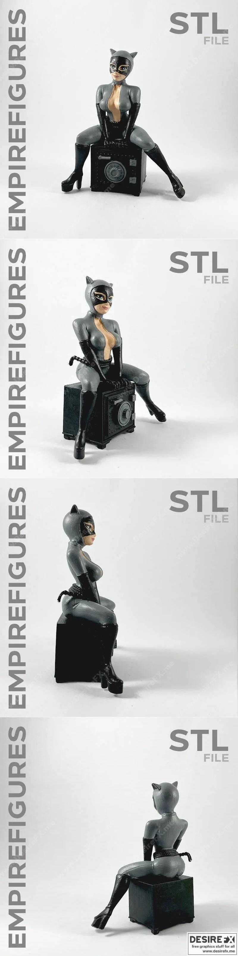 猫女 - 帝国雕像系列 - 3D打印模型|Catwoman – Empire Figures – 3D Print Model STL