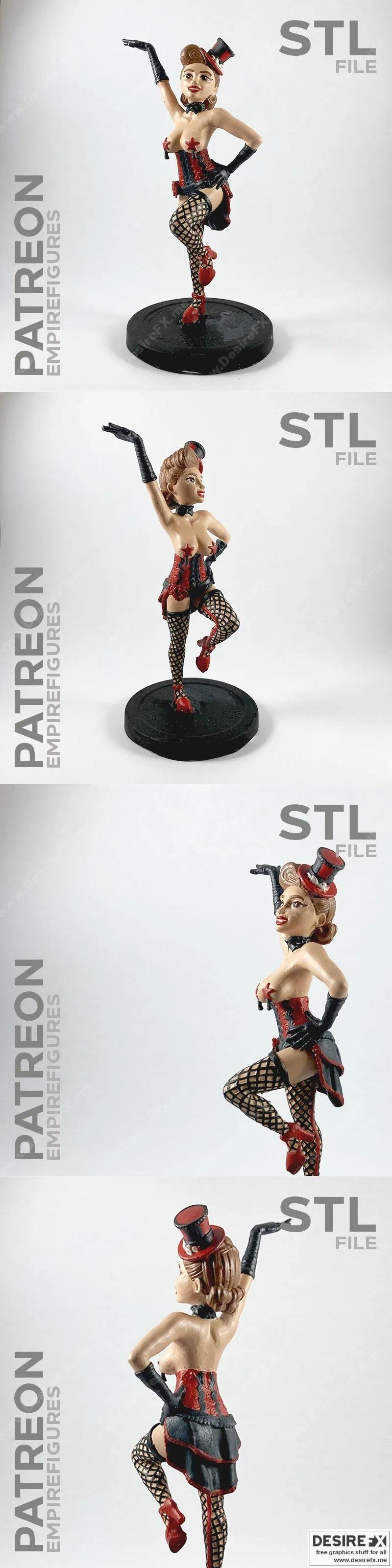 帝国造型芭蕾舞者——3D打印模型|Burlesque Dancer – Empire Figures – 3D Print Model STL