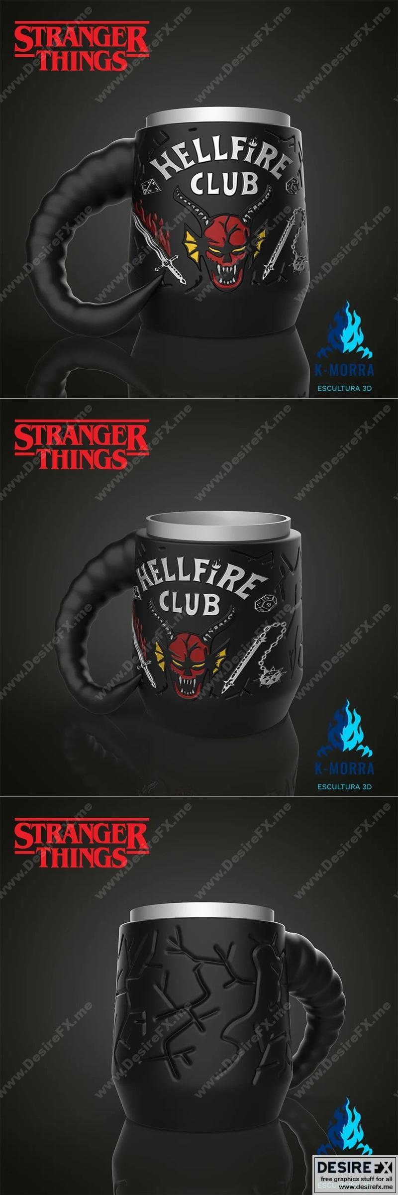 Stranger Things 3D打印模型 - Hellfire Club杯具设计|Stranger Things mug or mate (Hellfire Club) – 3D Print Model STL