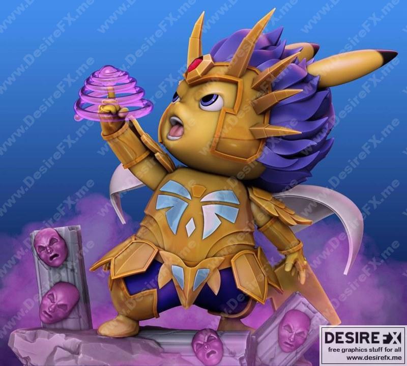 皮卡丘3D打印模型|Pikachu 4 – 3D Print Model STL