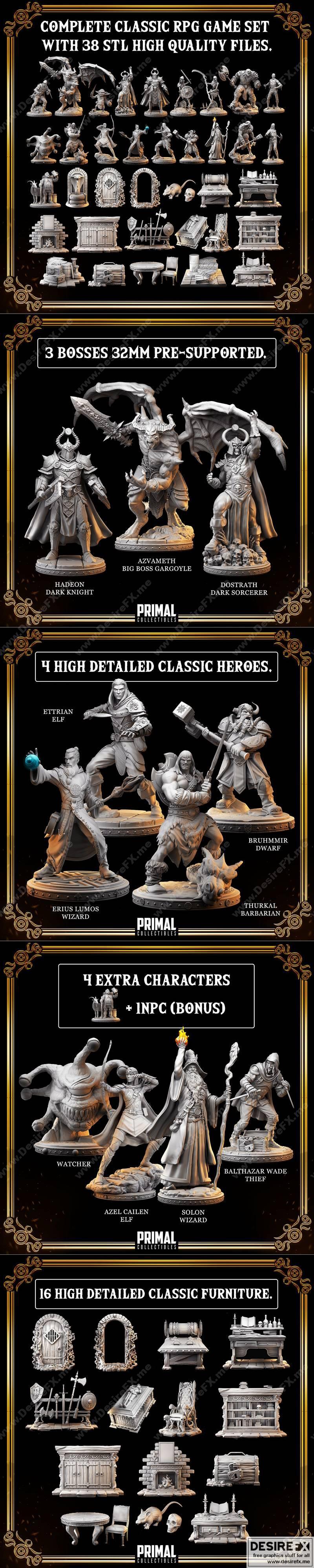 《地下城大师 quests 3D打印模型》|Masters Of Dungeons Quest – Premium Package – 3D Print Model STL