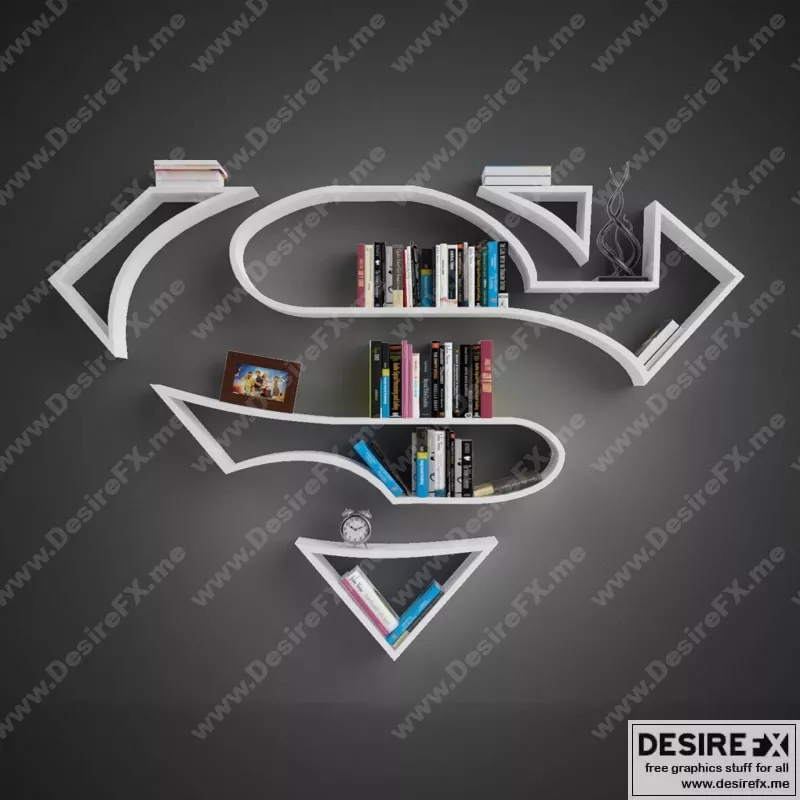 CGtrader - 超人收纳架 - 3D打印模型|CGtrader – Superman shelves – 3D Print Model STL