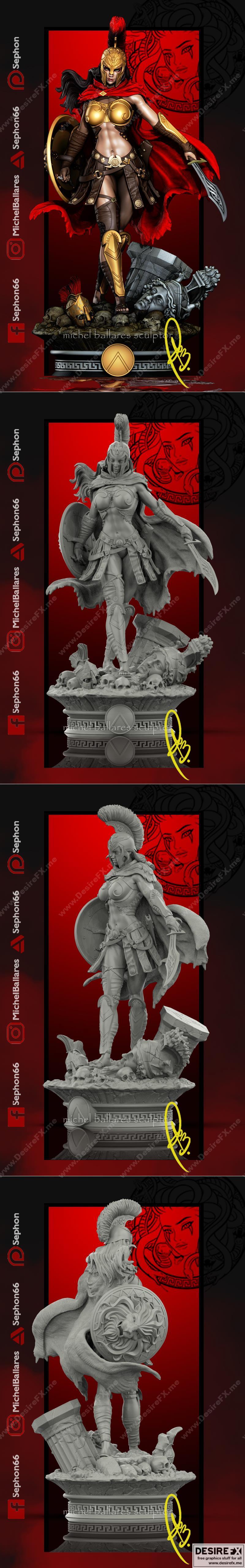 创意怪客MB出品的Spartan女孩3D打印模型|Spartan Girl by Creative Geek MB – 3D Print Model STL