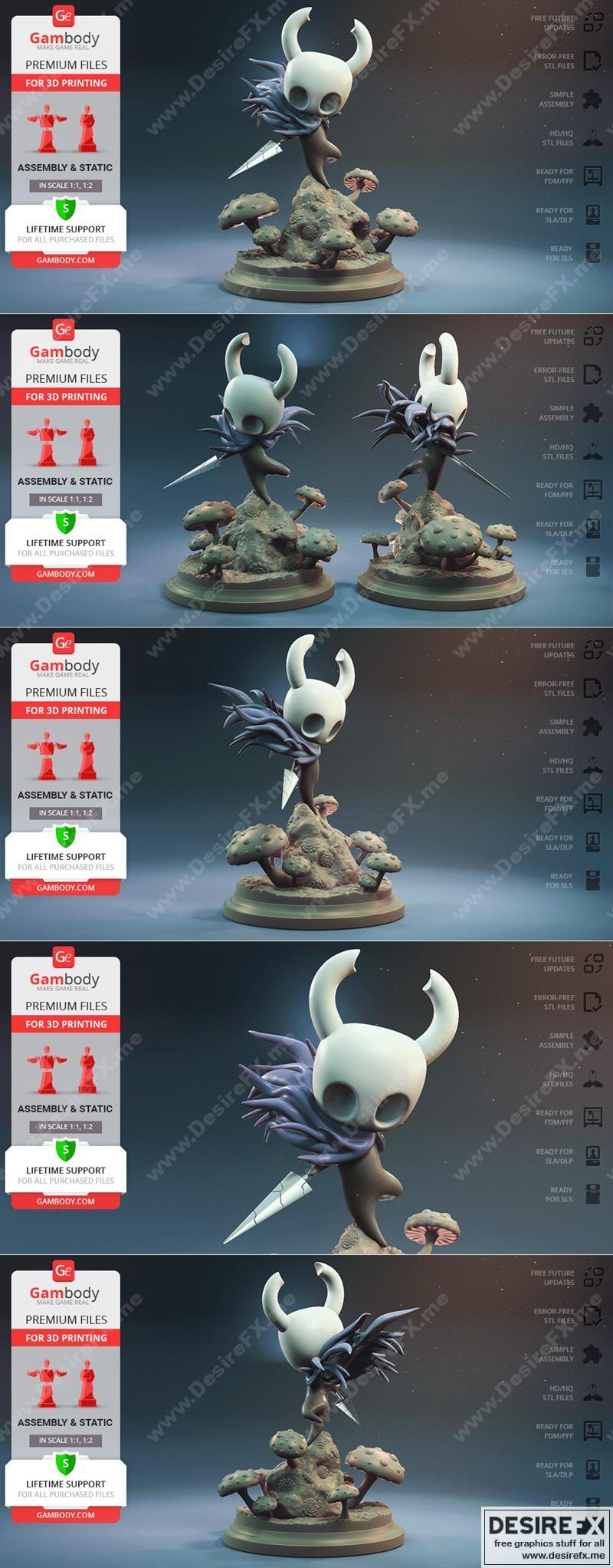 空洞骑士冒险 – 3D打印模型|Hollow Knight Adventure – 3D Print Model STL
