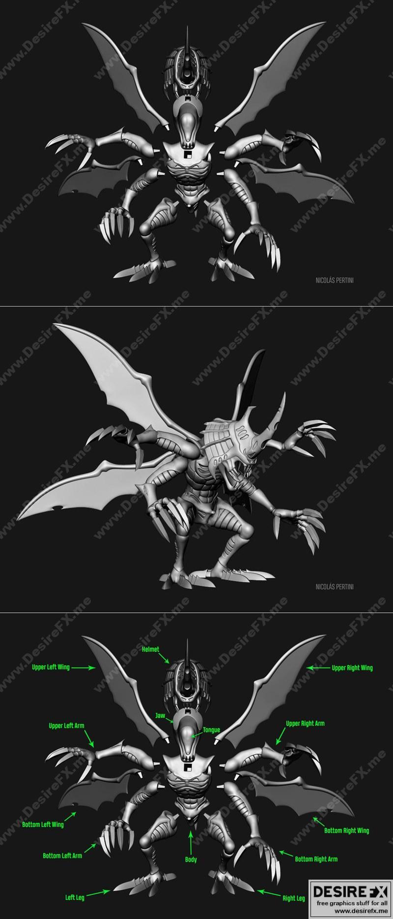 Kabuterimon 3D打印模型|Kabuterimon – 3D Print Model STL