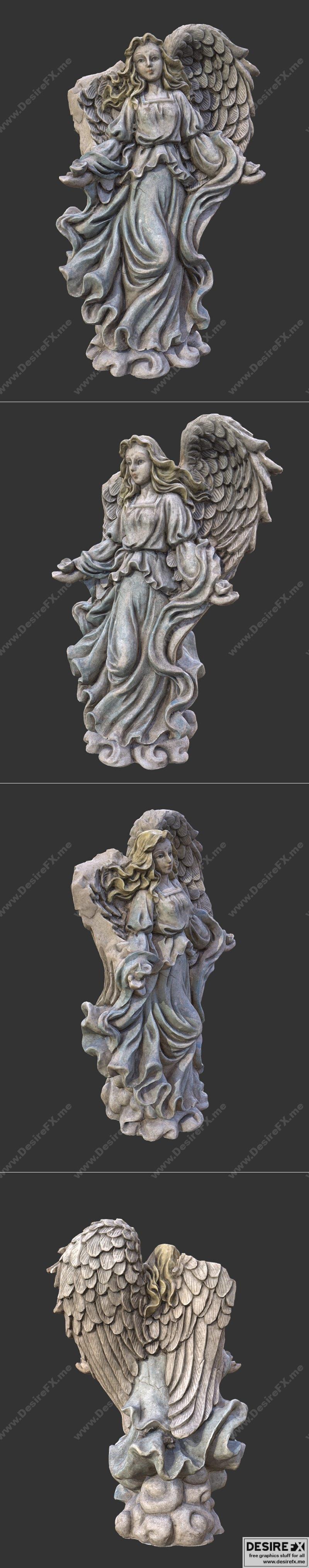 破碎之翼的天使——3D打印模型|Angel with A Broken Wing – 3D Print Model STL