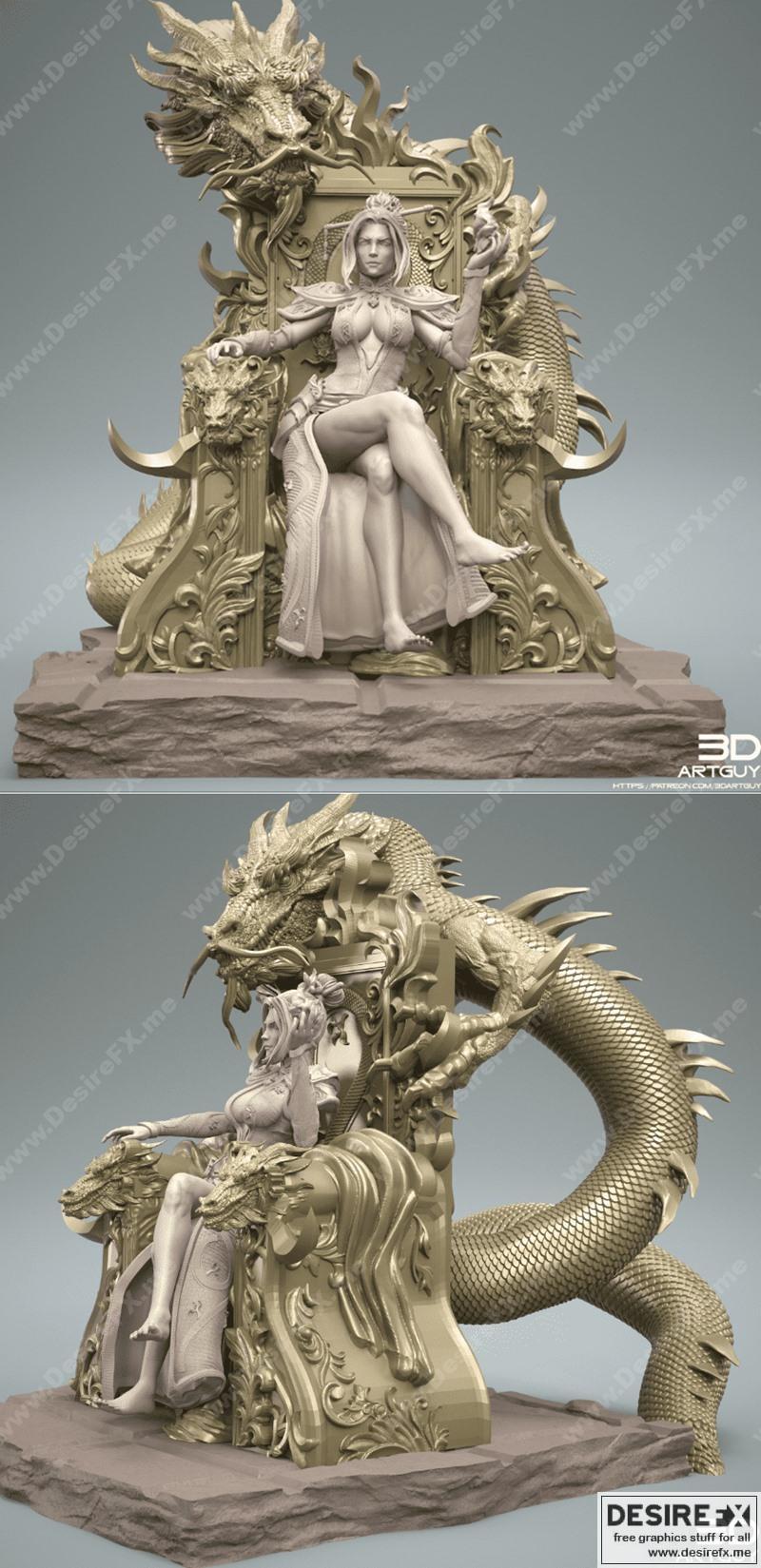 火龙-3D打印模型|Fire Dragon – 3D Print Model STL