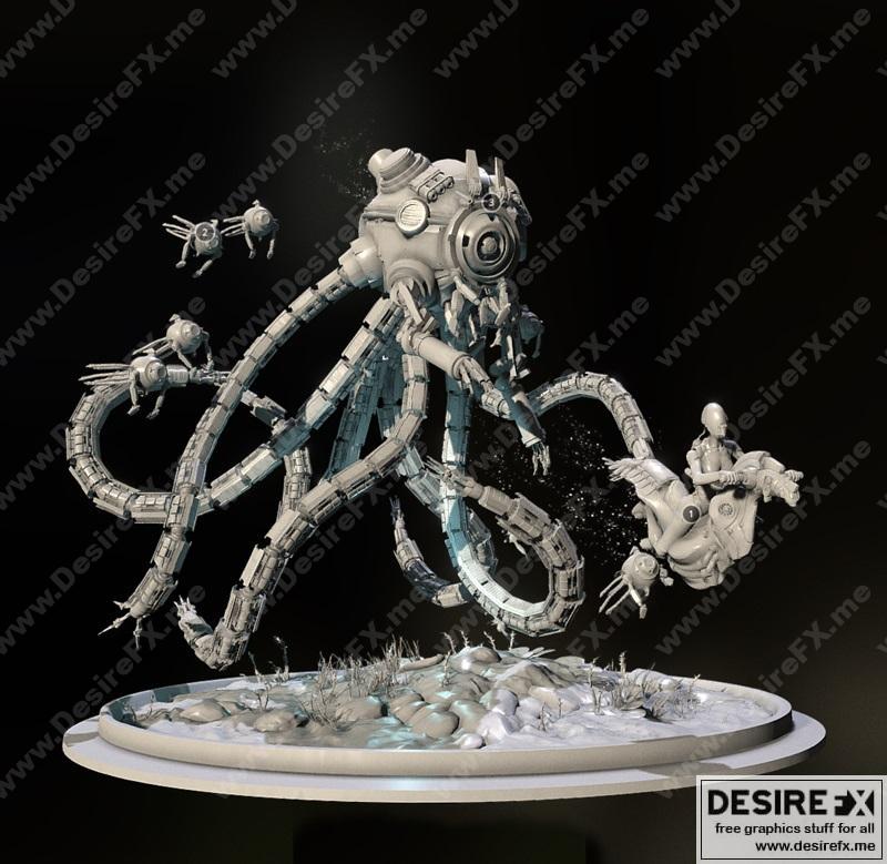 逃离八足机器人——3D打印模型|Escape from the Octobots – 3D Print Model STL