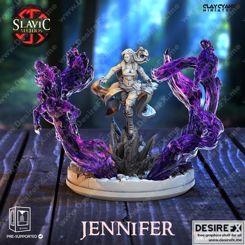 Jennifer - 动漫游戏角色3D打印模型|Jennifer – 3D Print Model STL
