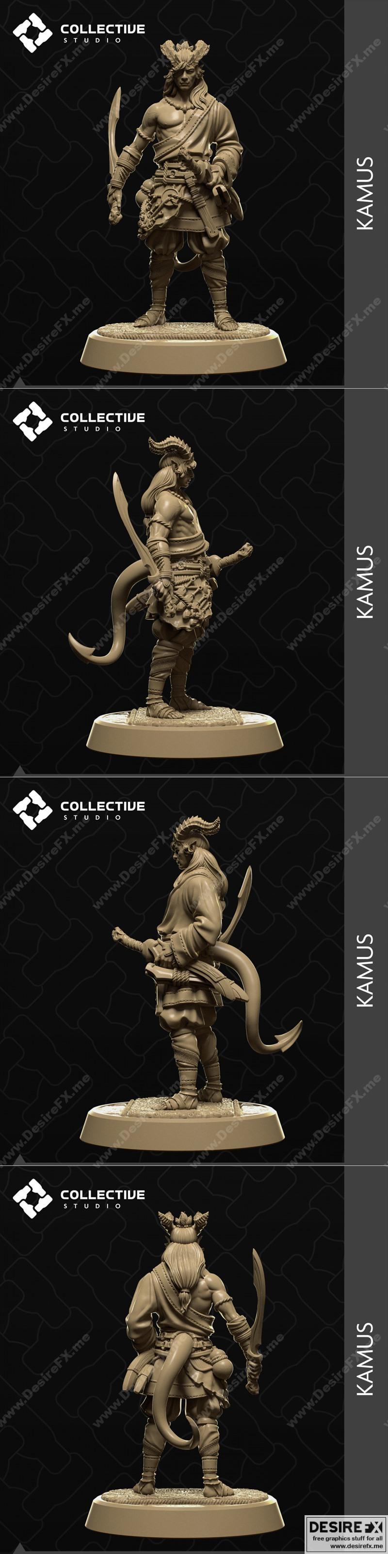 Kamus - 3D打印模型 - 动漫游戏角色模型|Kamus – 3D Print Model STL