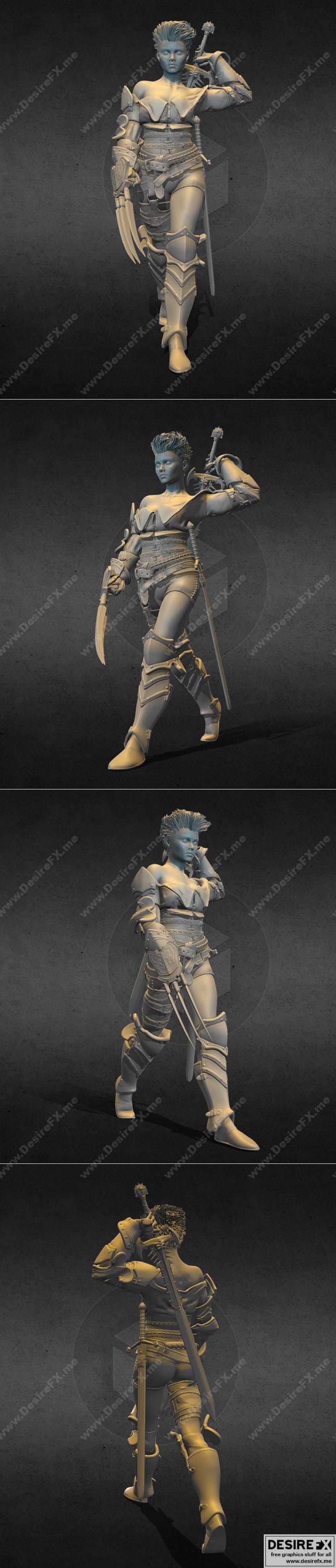 Tarian的佣兵艺术——3D打印模型|Tarian the mercenaryan Art – 3D Print Model STL