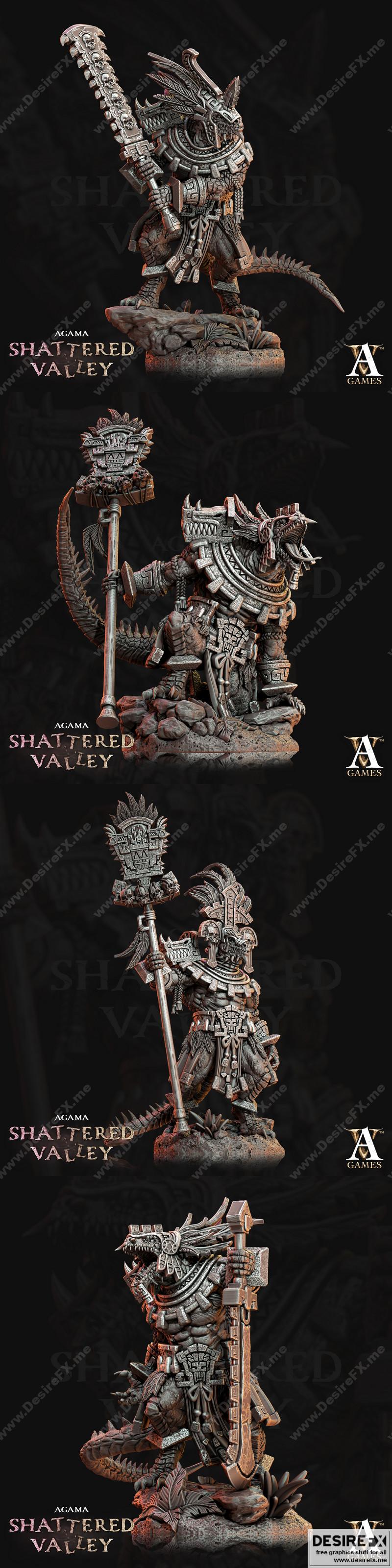 Agama Aztical - 3D打印动漫角色模型|Agama Aztical – 3D Print Model STL