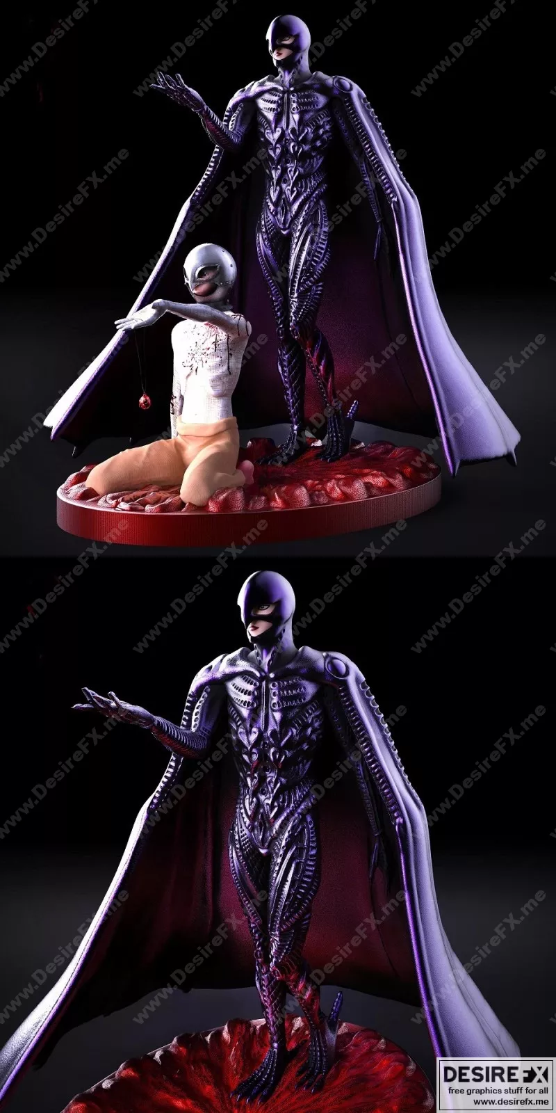 费米与格里菲斯动漫角色3D打印模型|Femto and Griffith Fanart – 3D Print Model STL