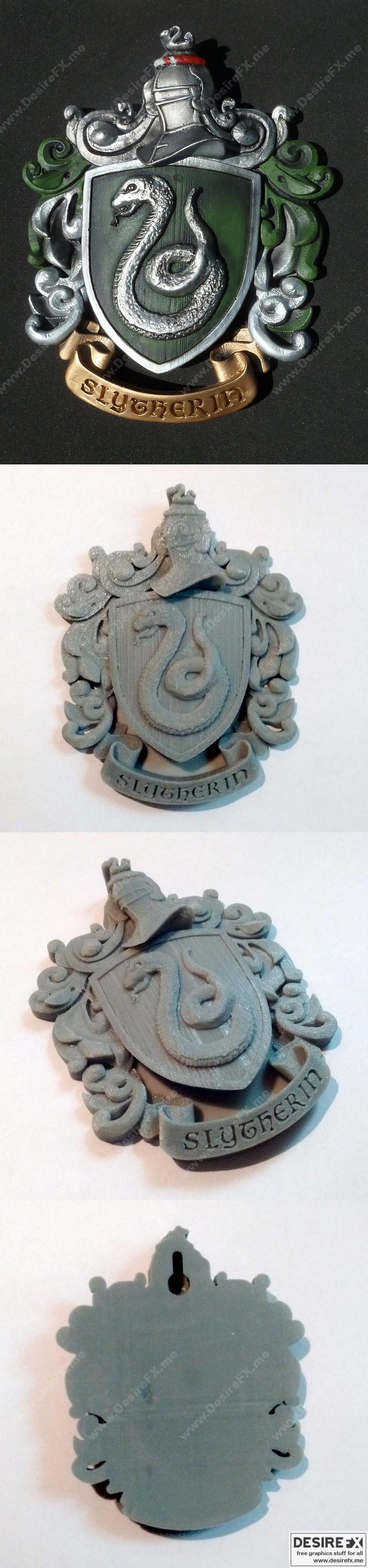 斯莱特林的纹章——3D打印模型|Coat of Arms – Syltherin – 3D Print Model STL