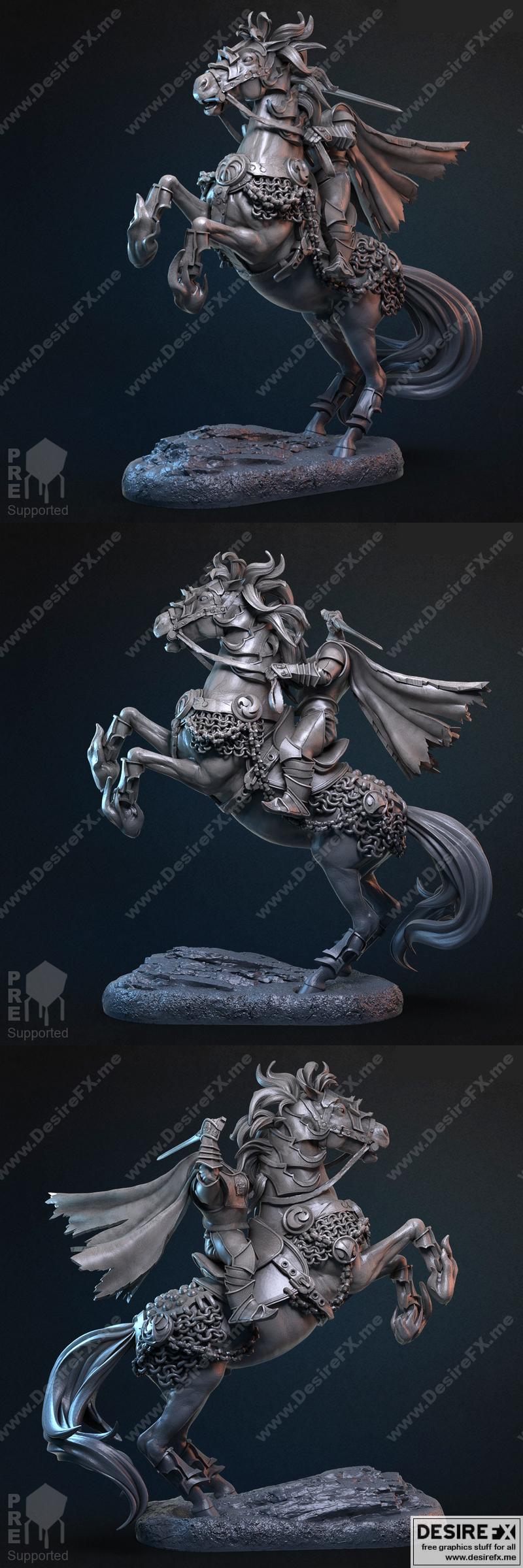 达达尼昂·里歇洛《无头骑手》3D打印模型|D’Artagnan Richelloue The Headless Rider – 3D Print Model STL