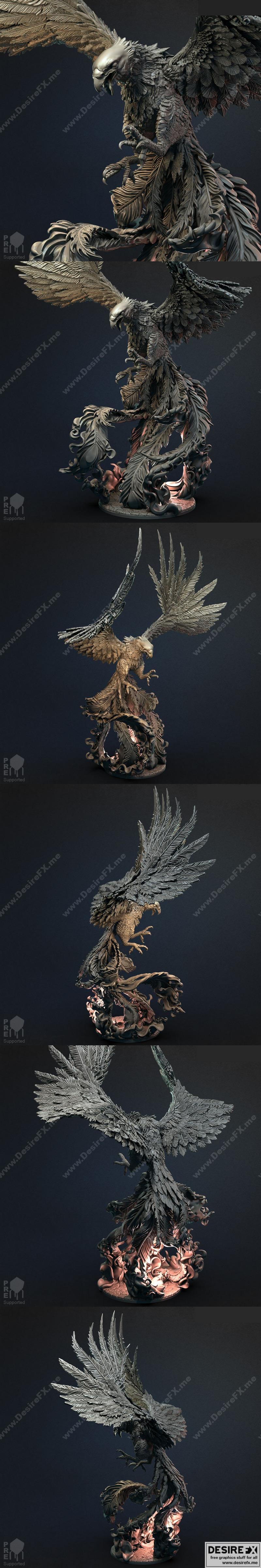 凤凰 3D打印模型 STL|Phoenix – 3D Print Model STL